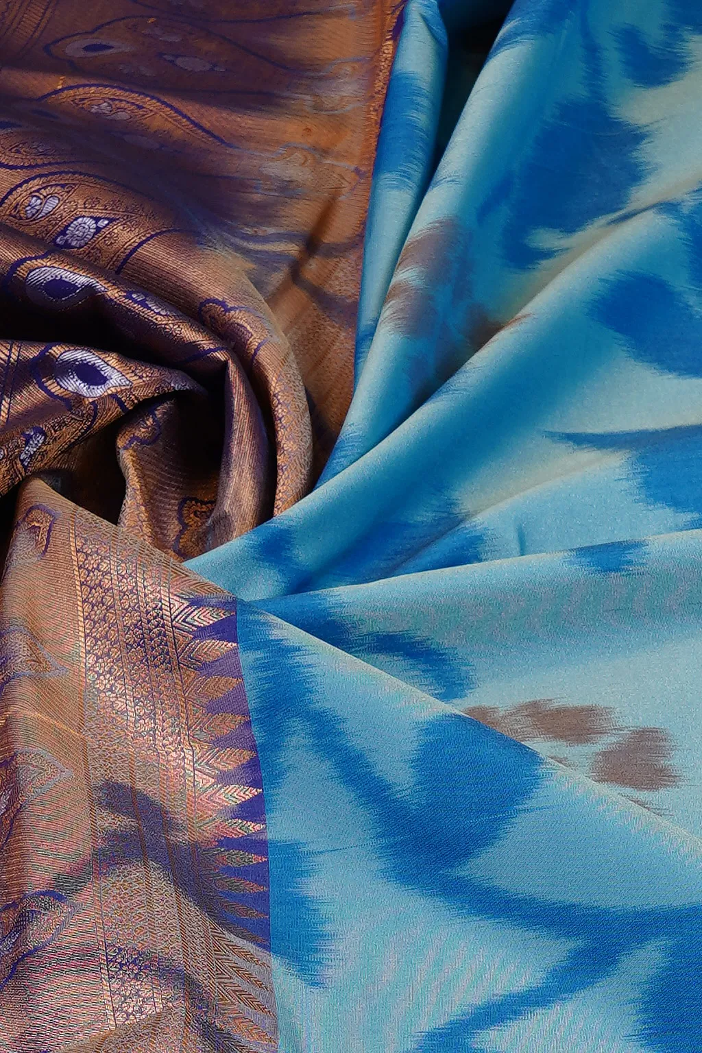 Sky Bloom Semi Soft Silk Saree