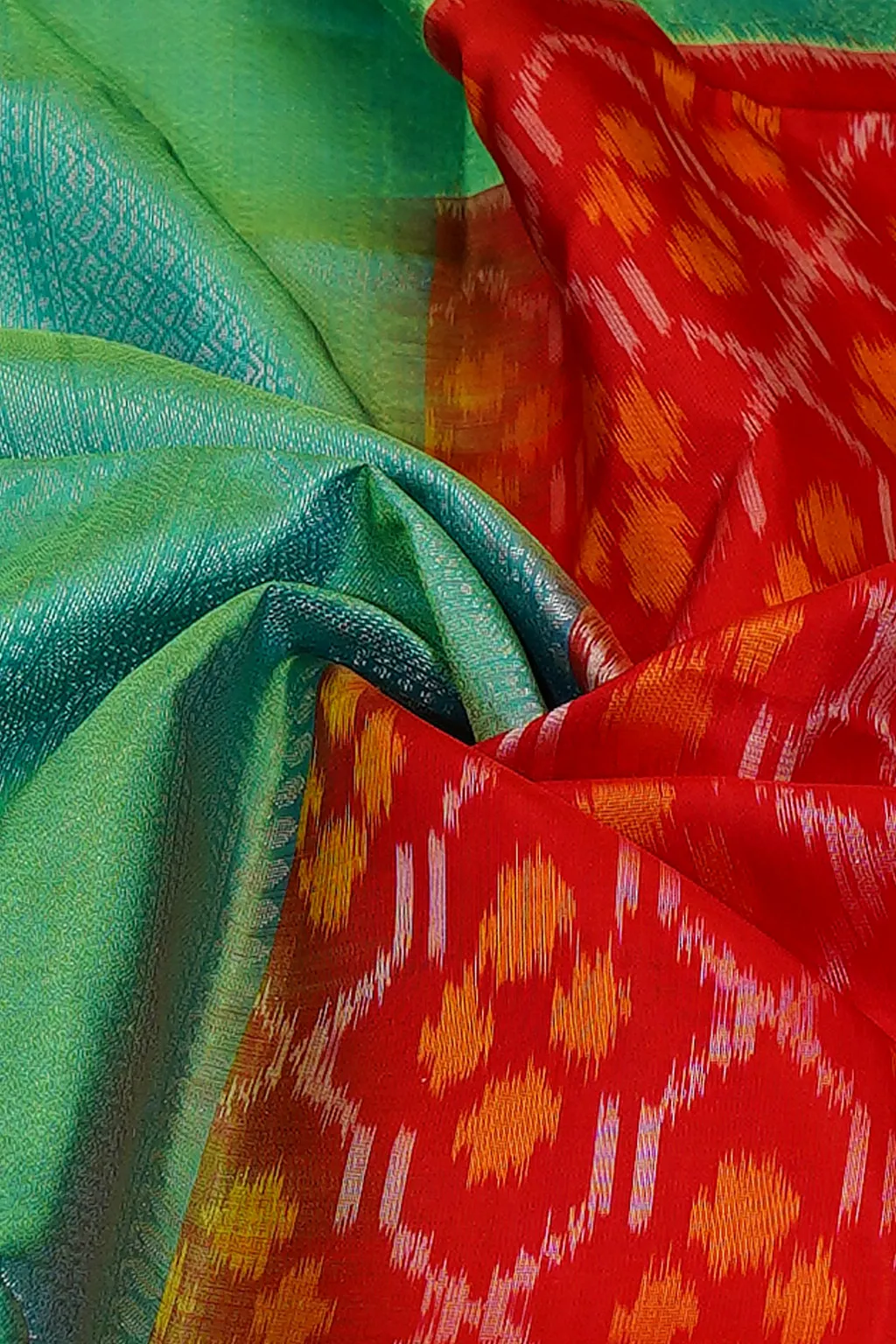 Crimson Glow Soft Silk Saree