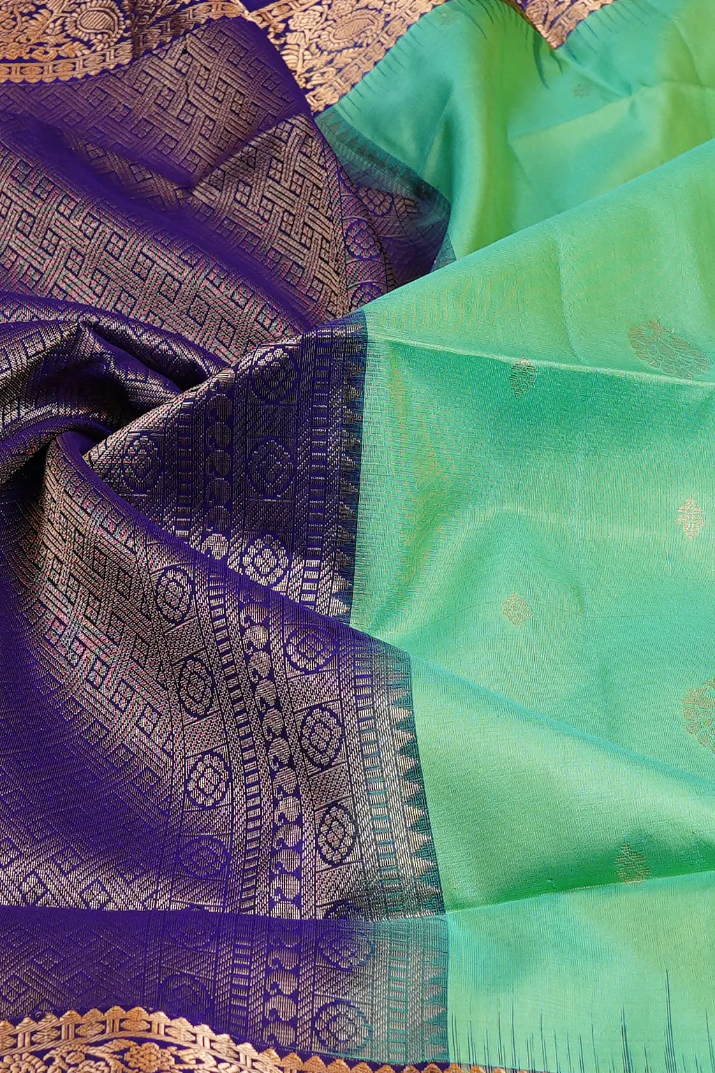 Mint Green Soft Silk Saree