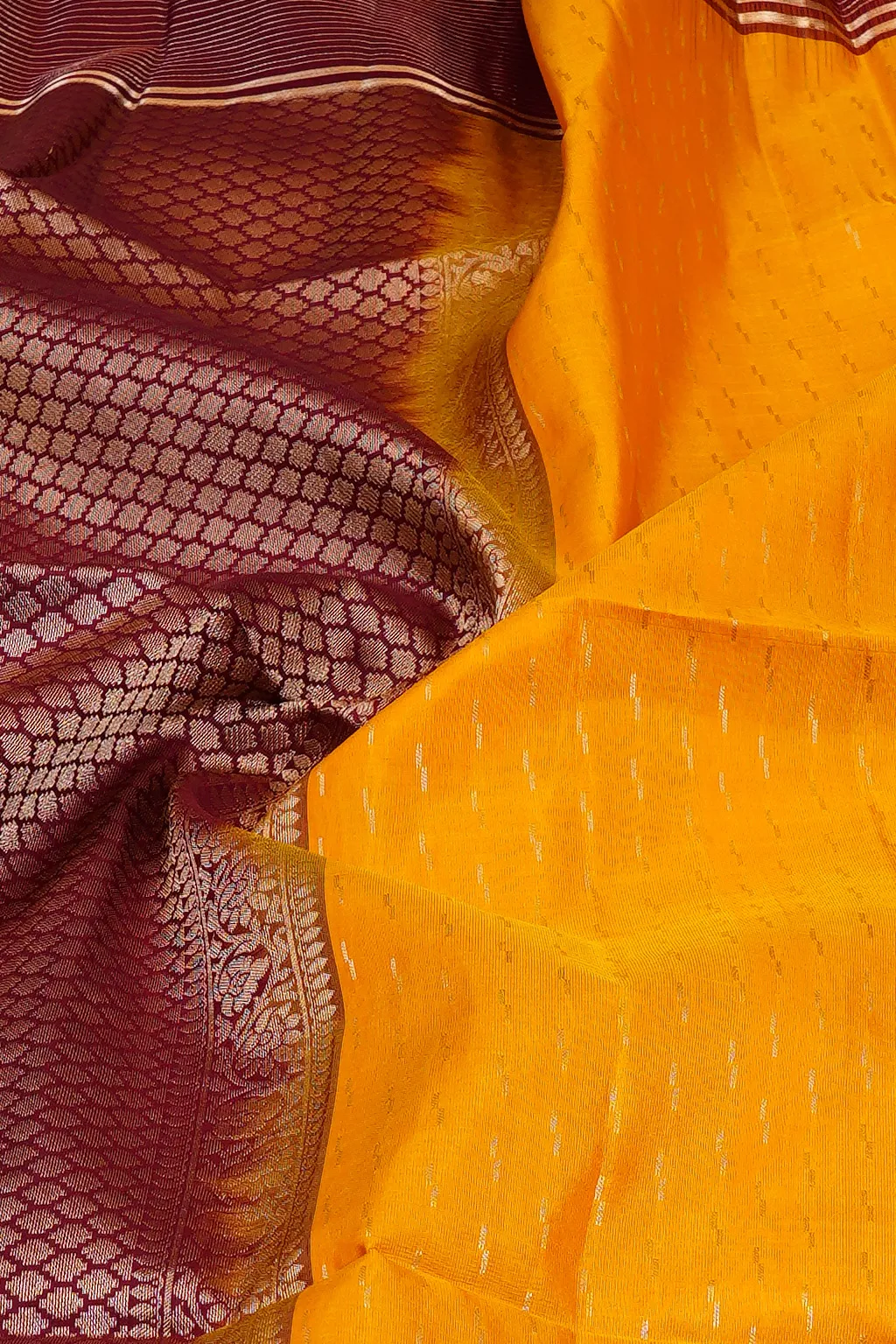 Sunshine Yellow Festive Soft Silk