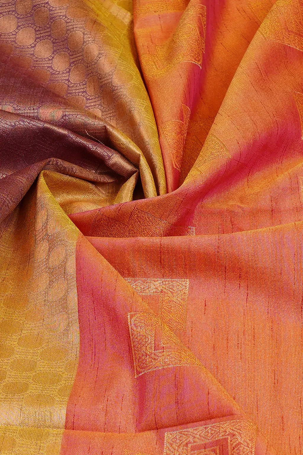 Pink Geometric Soft Silk