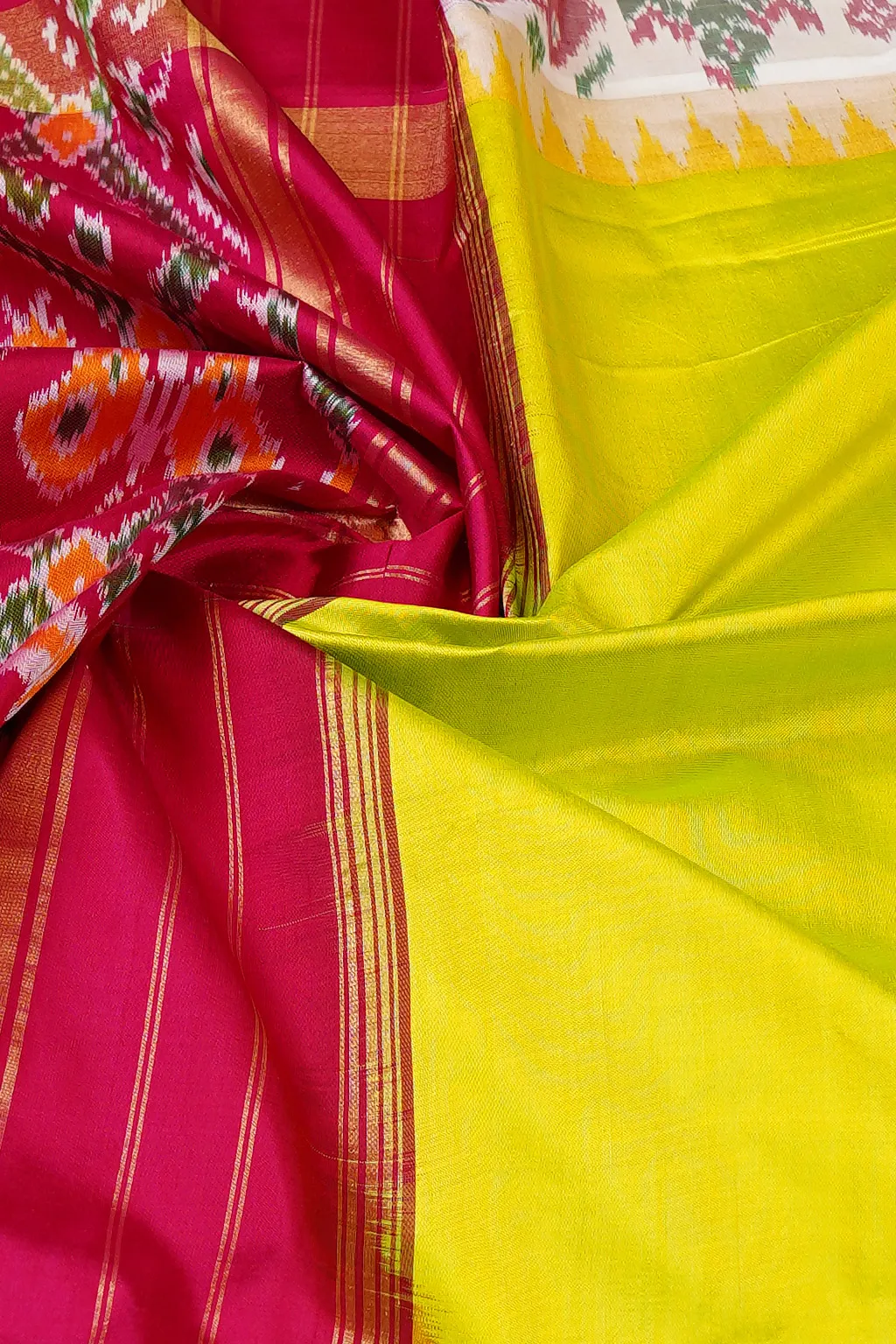 Sunshine Pink Festive Silk - Image 3