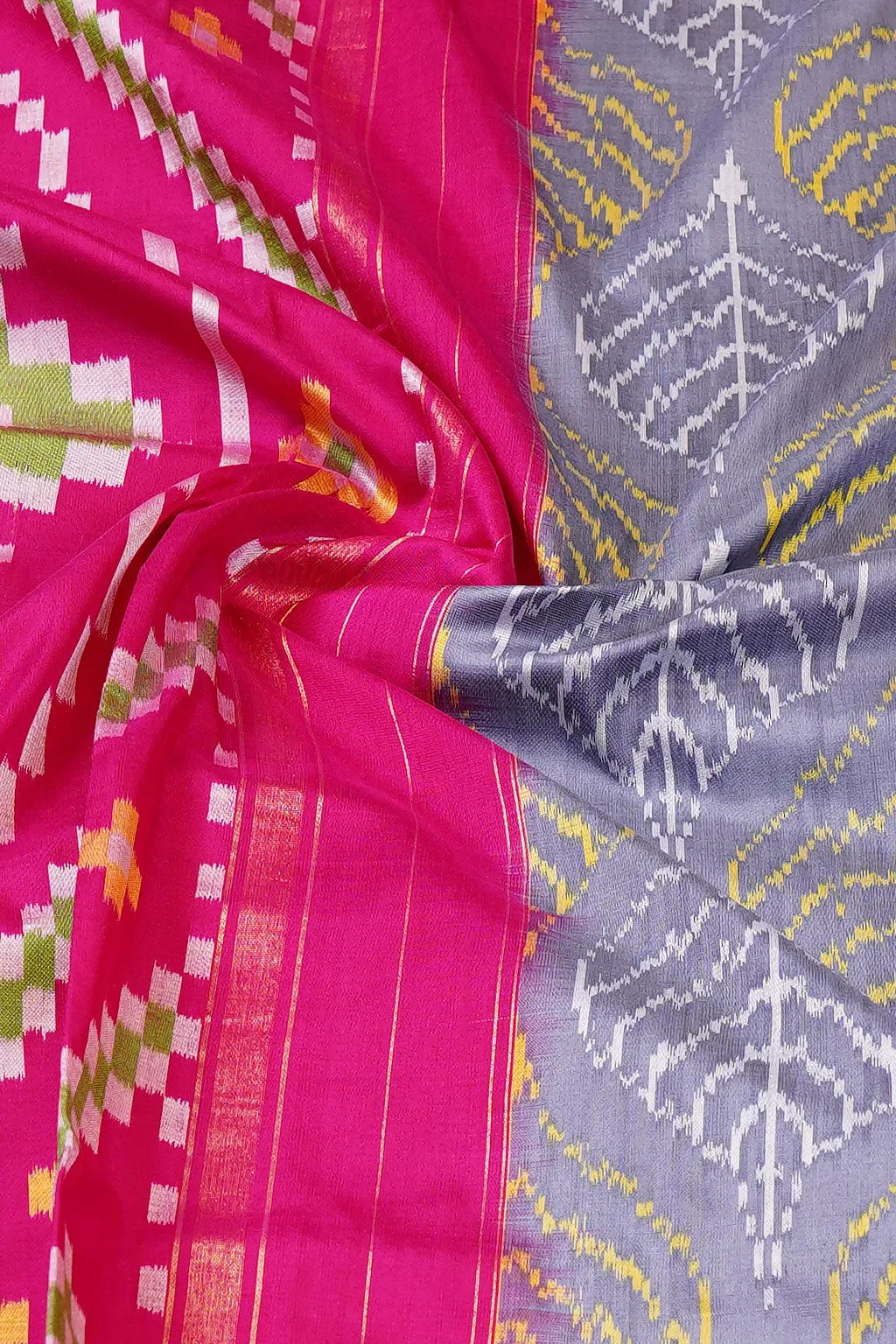 Mist Grey Pink Silk