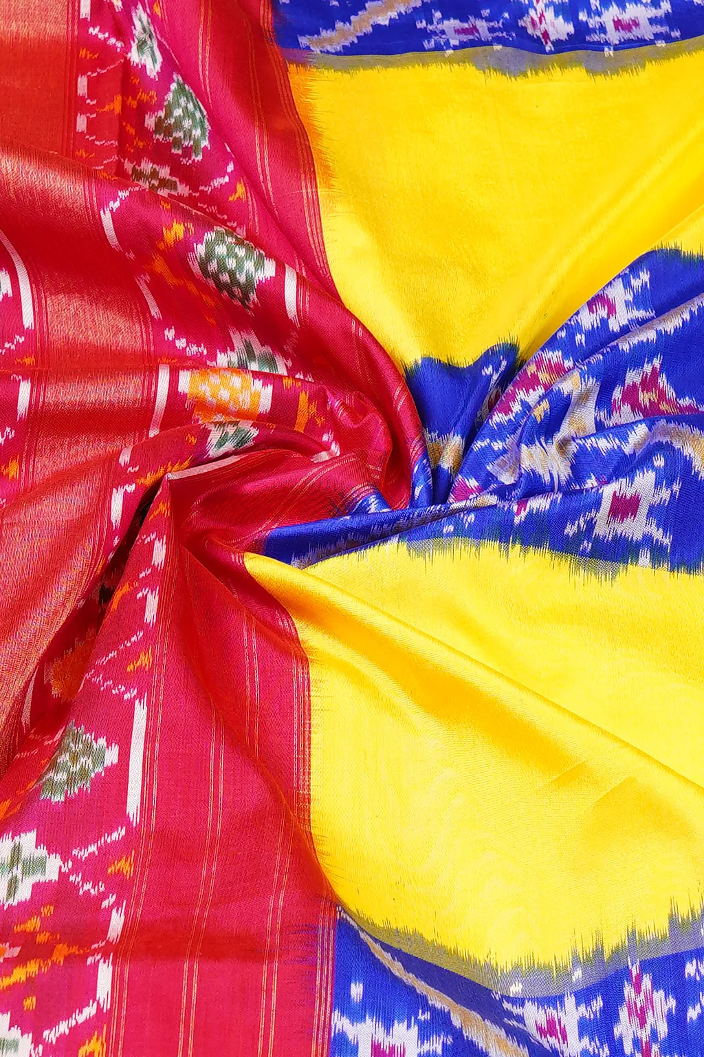 Sunshine Check Ikat Silk