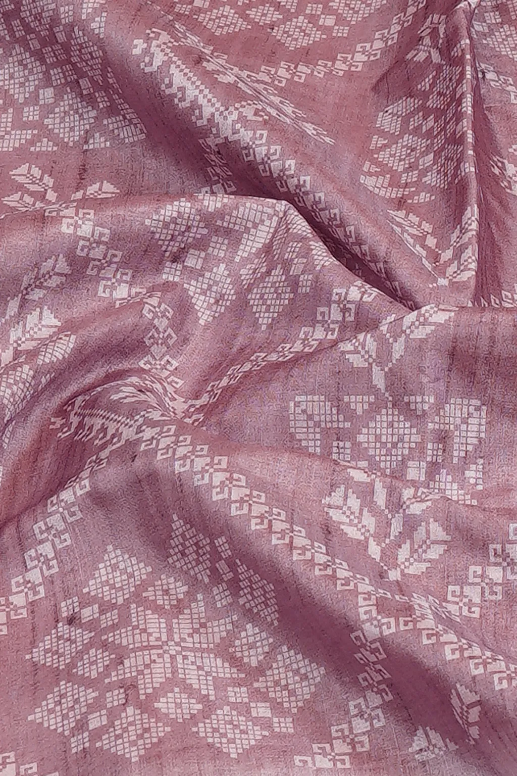 Blush Floral Butta Semi Tussar Saree