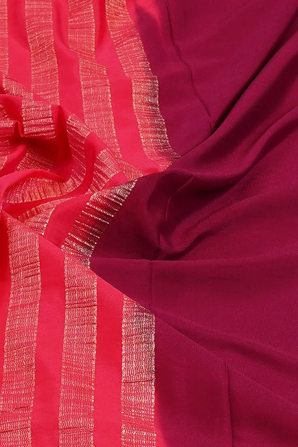 Magenta Semi Mysore Silk Saree