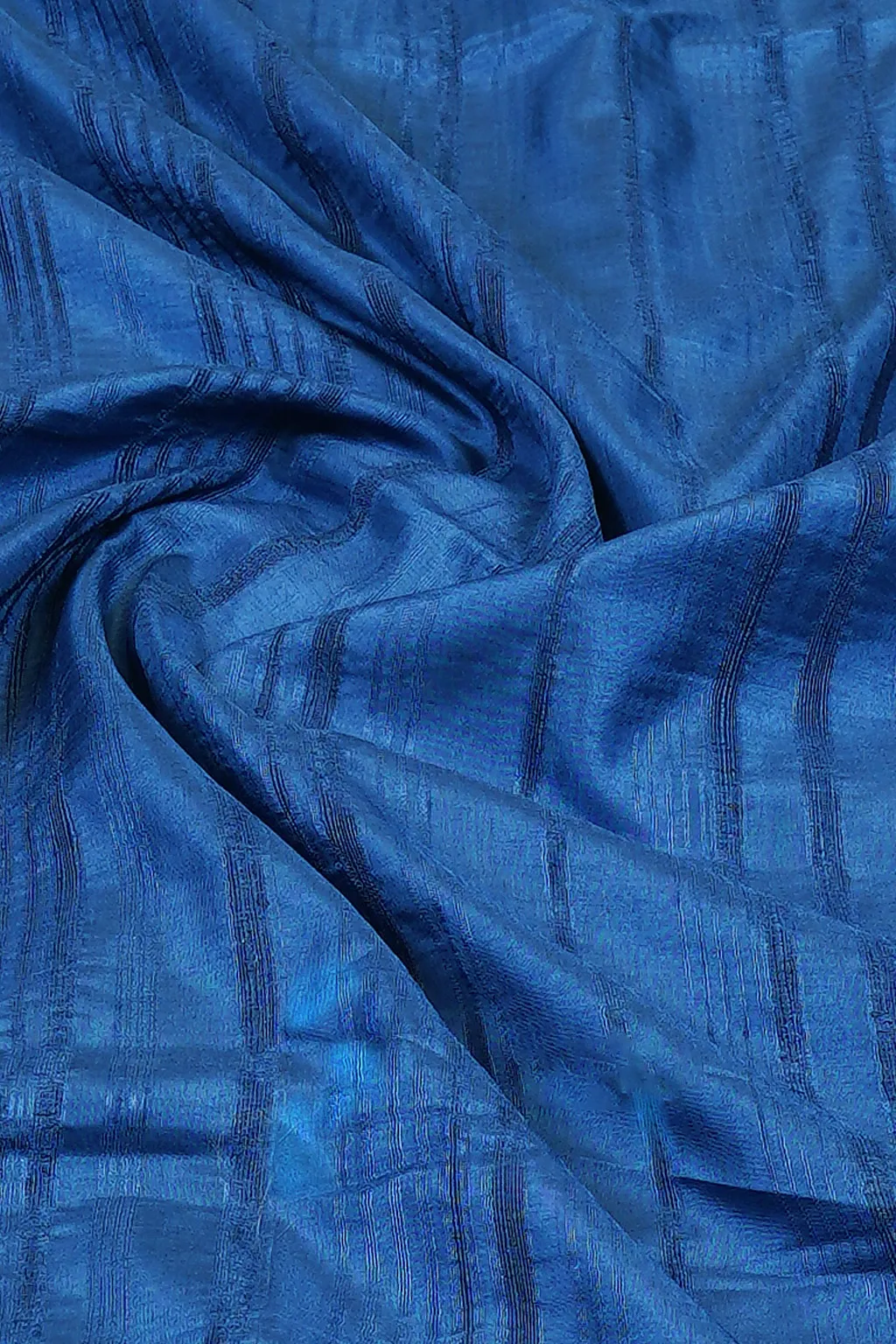 Royal Blue Semi Tussar Embroidered Saree