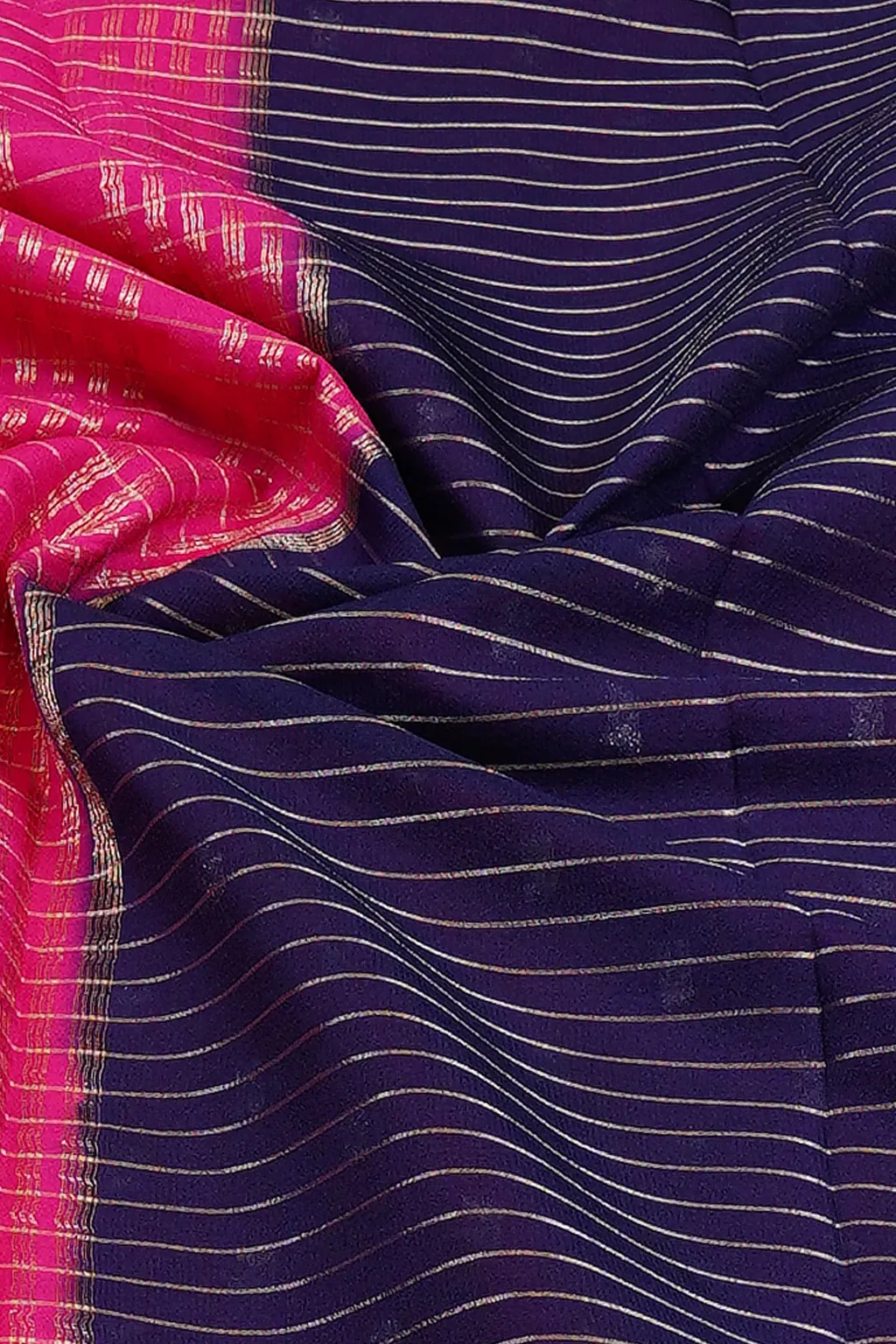 Midnight Bloom Semi Mysore Silk Saree