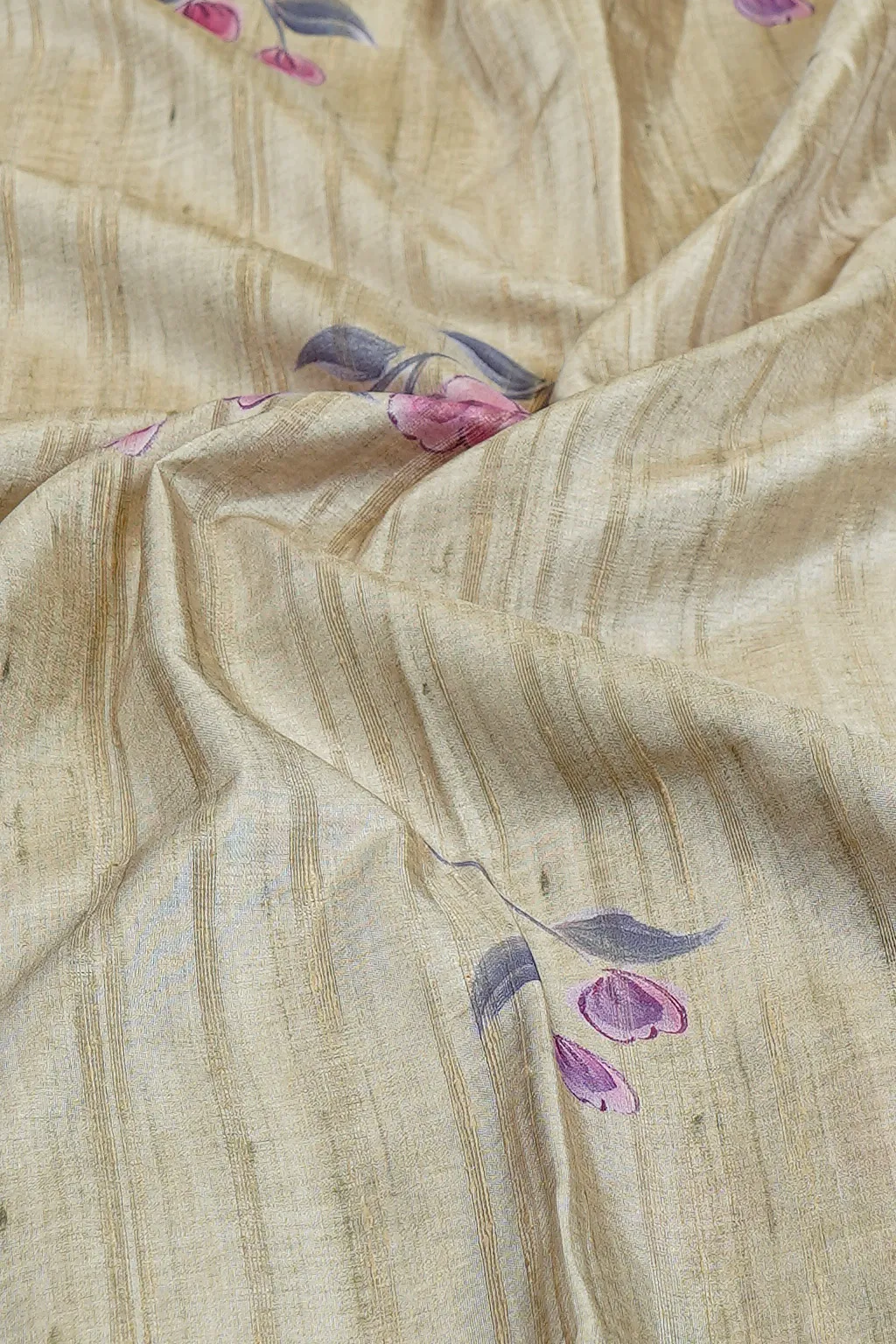 Pearl Bloom Tussar Silk