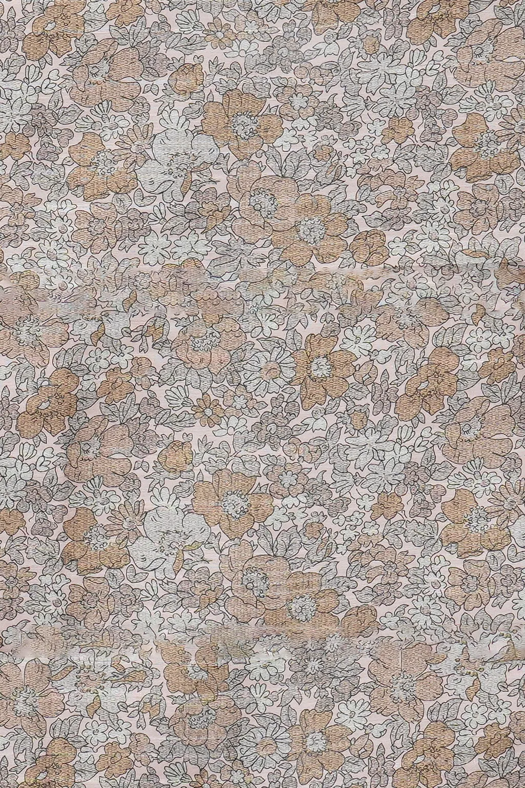 Beige Bloom Semi Tussar Silk Saree - Image 3