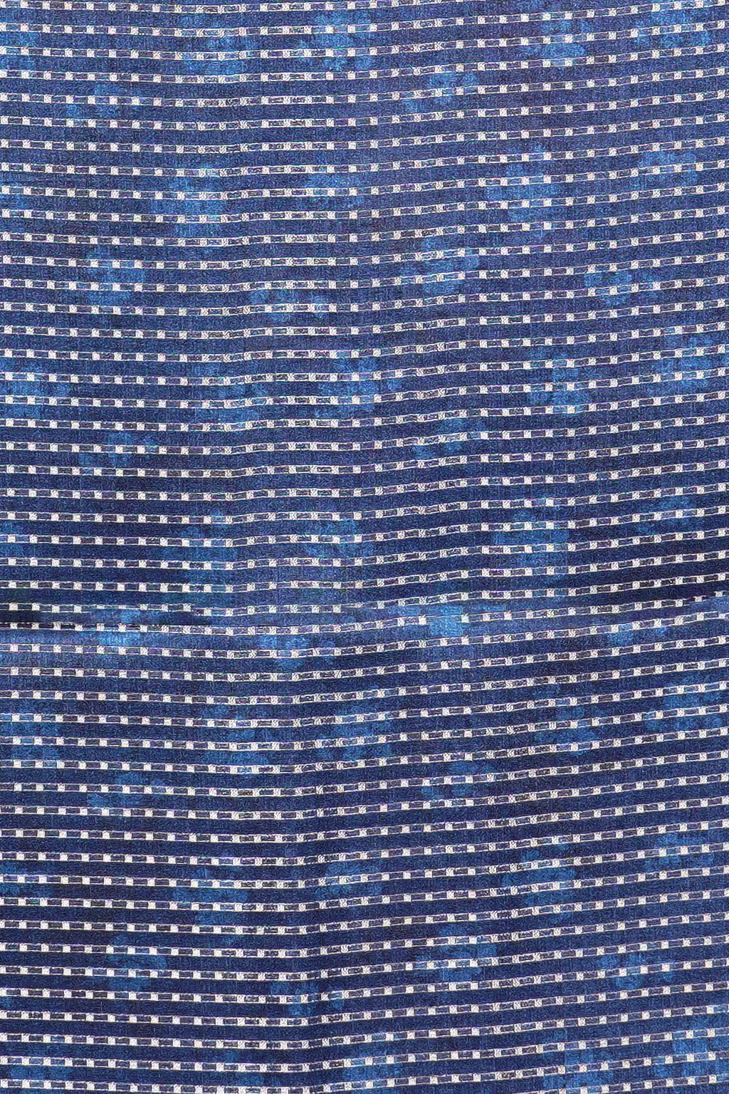Royal Blue Floral Semi Tussar Silk Saree - Image 3