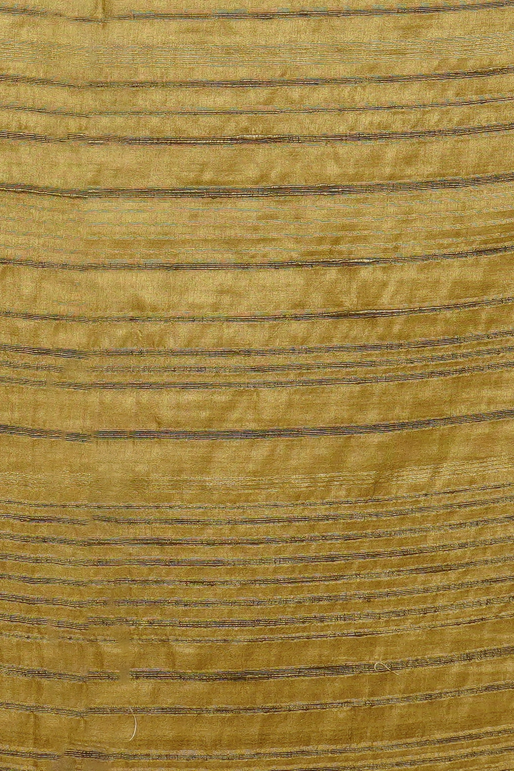 Gold Semi Tussar Embroidered Saree - Image 3