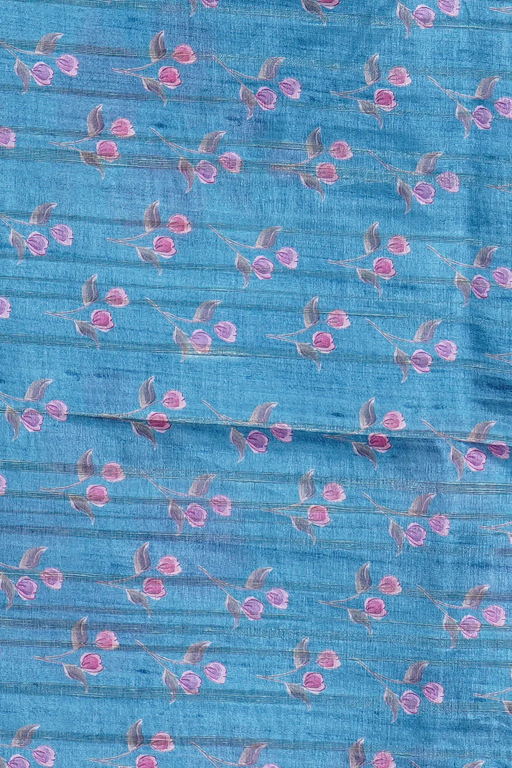 Blue Blossom Tussar Silk - Image 3