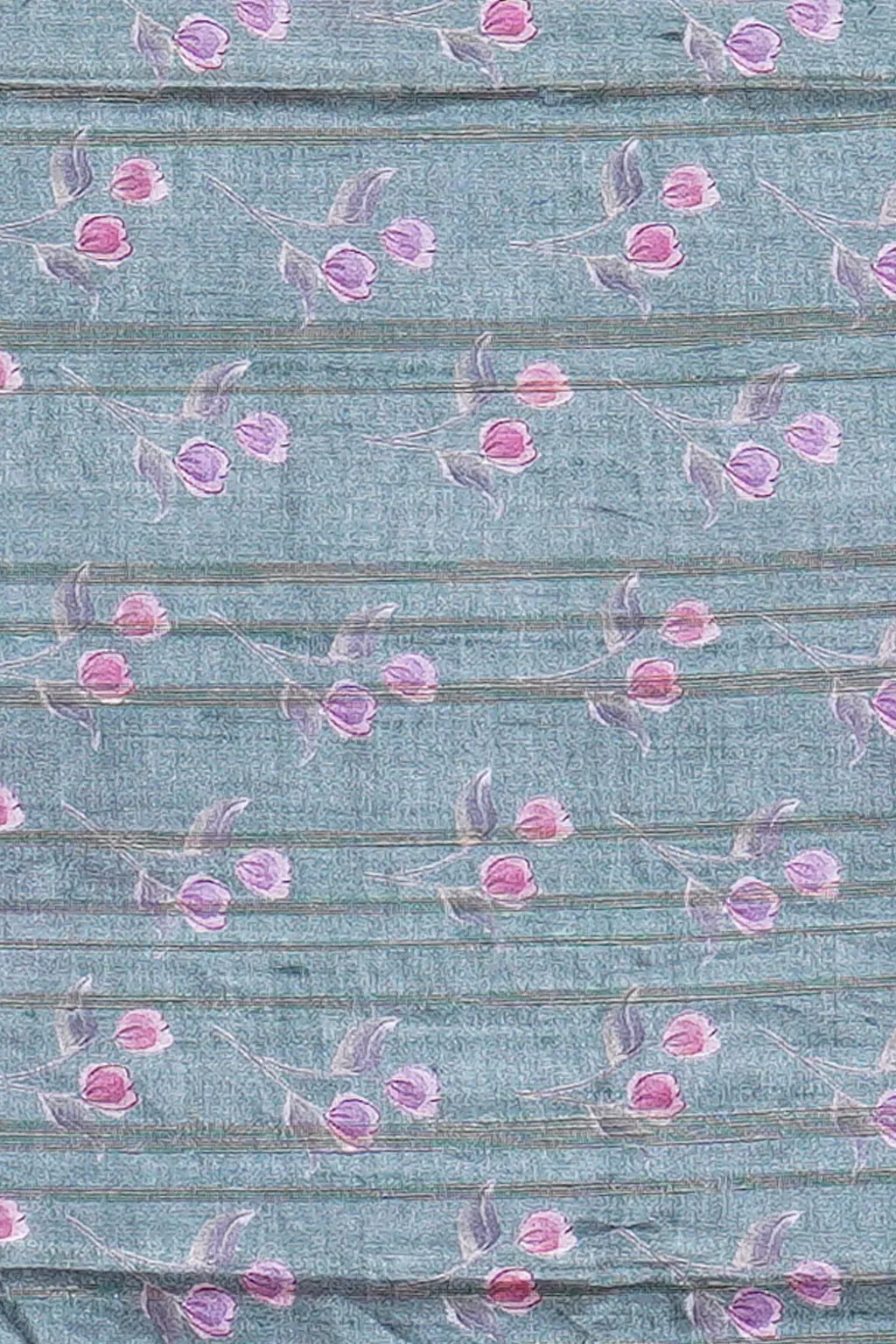 Mint Petal Garden Tussar Silk - Image 3