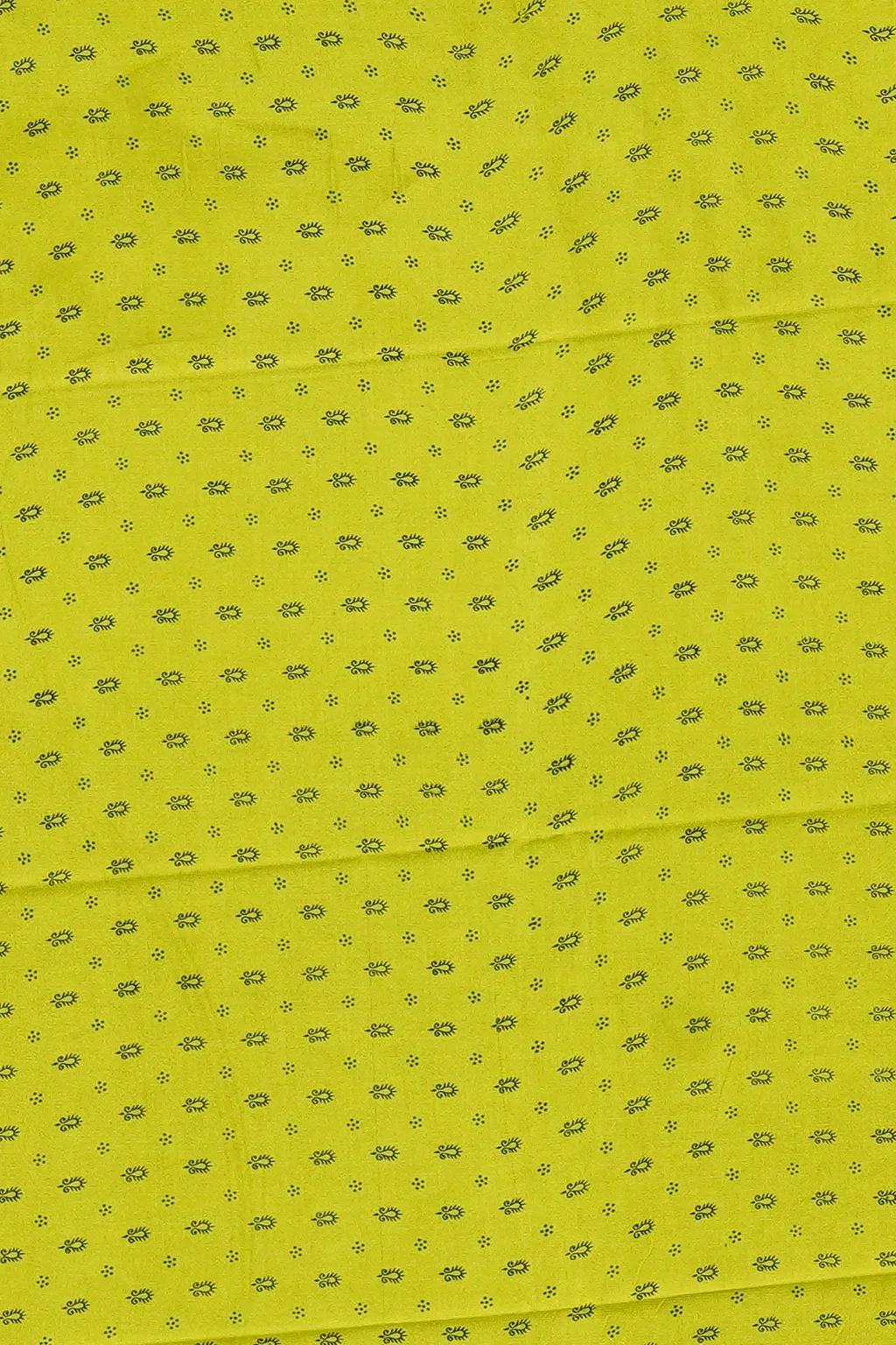Lime Lotus Printed Saree - Image 3