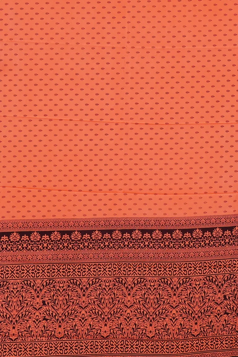 Coral Heritage Printed Crepe