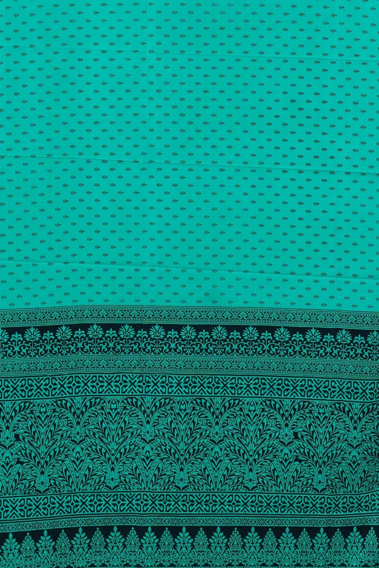 Aqua Regal Printed Crepe