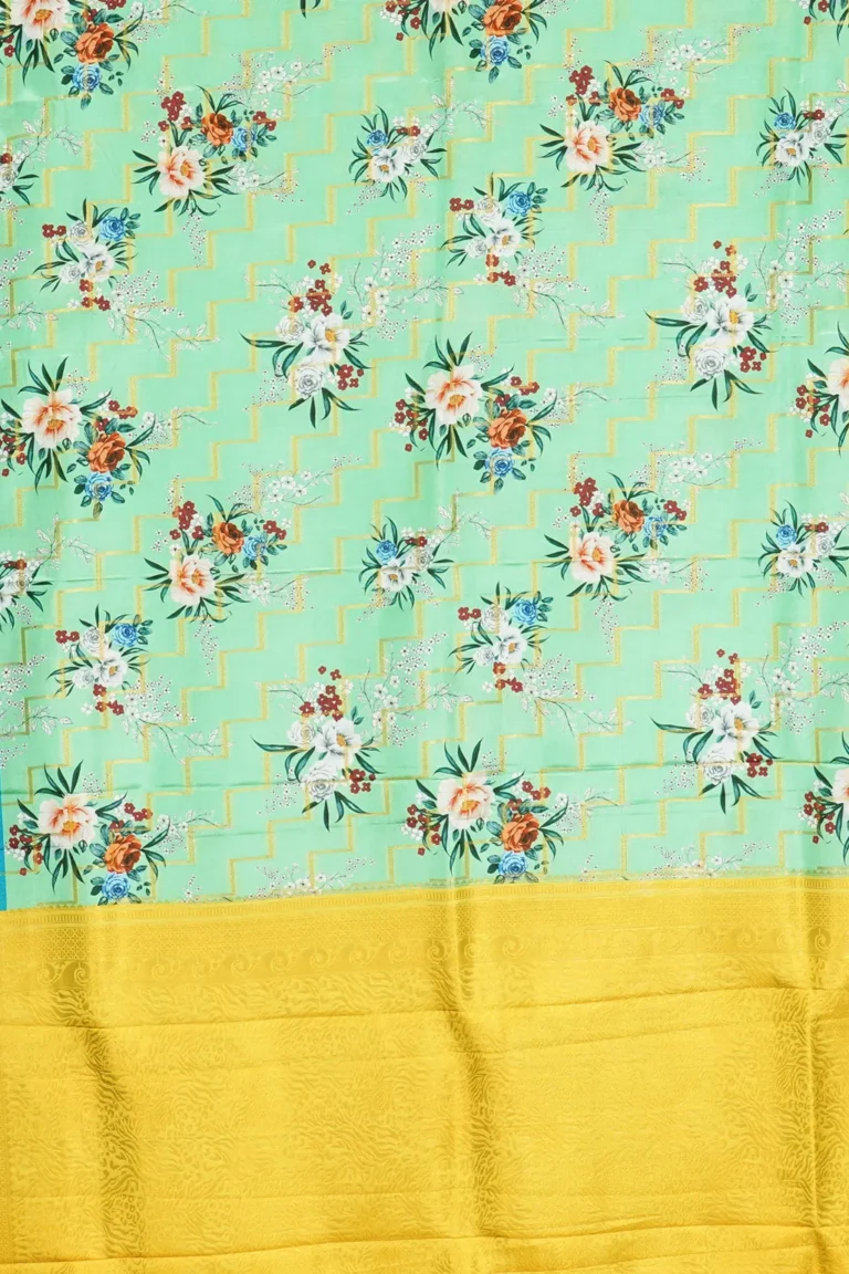 Mint Bouquet Fancy Saree