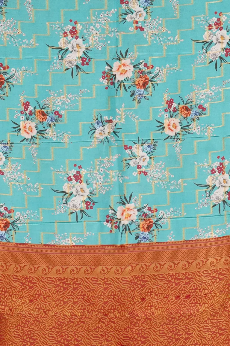 Aqua Bloom Fancy Saree