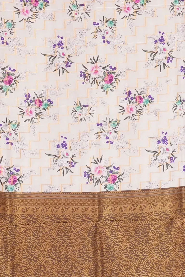 Ivory Blossom Fancy Saree