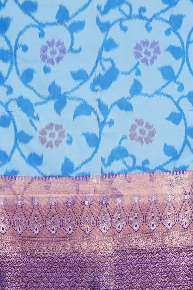 Sky Bloom Semi Soft Silk Saree