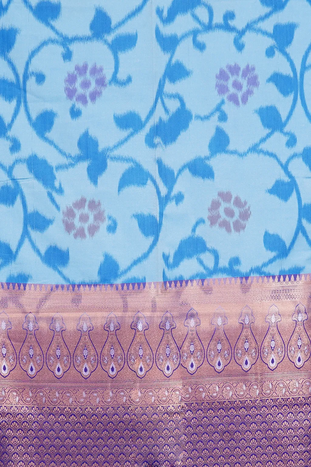 Sky Bloom Semi Soft Silk Saree
