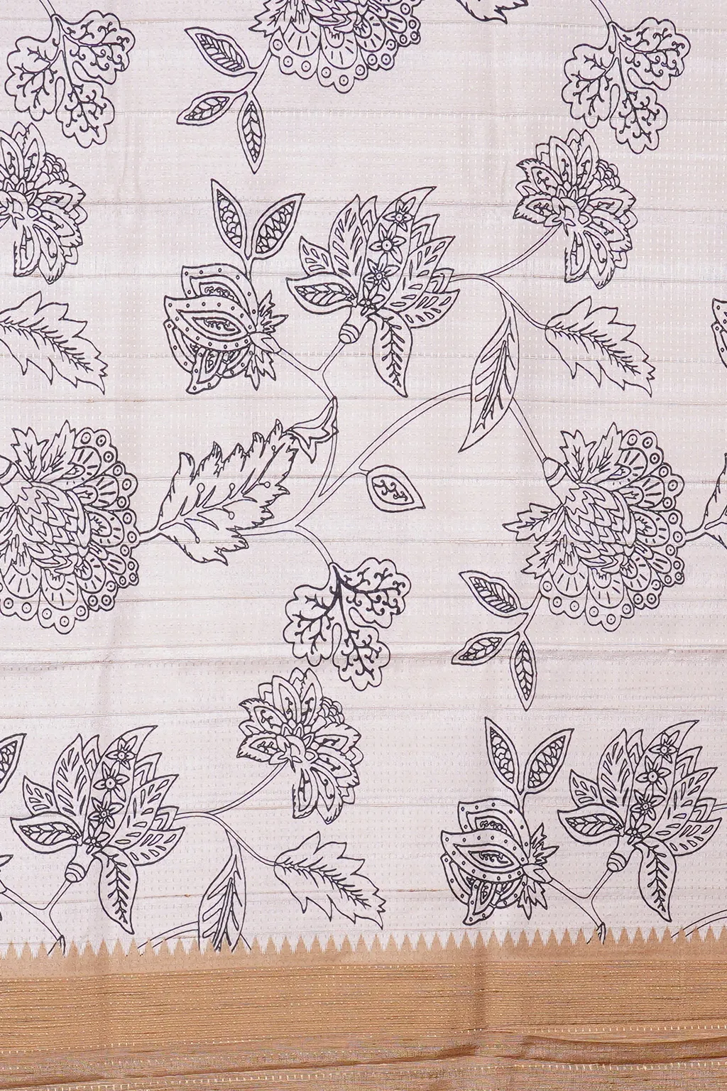 Sand Beige Semi Tussar Silk Saree - Image 4
