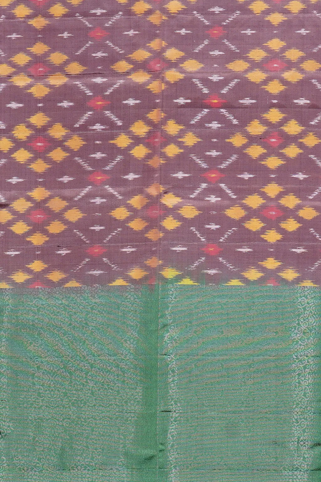 Mauve Ikat Soft Silk Saree
