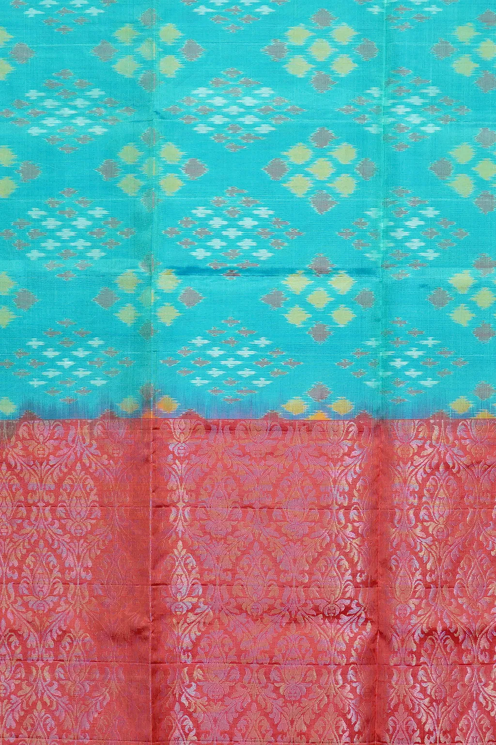 Aqua Diamond Soft Silk Saree