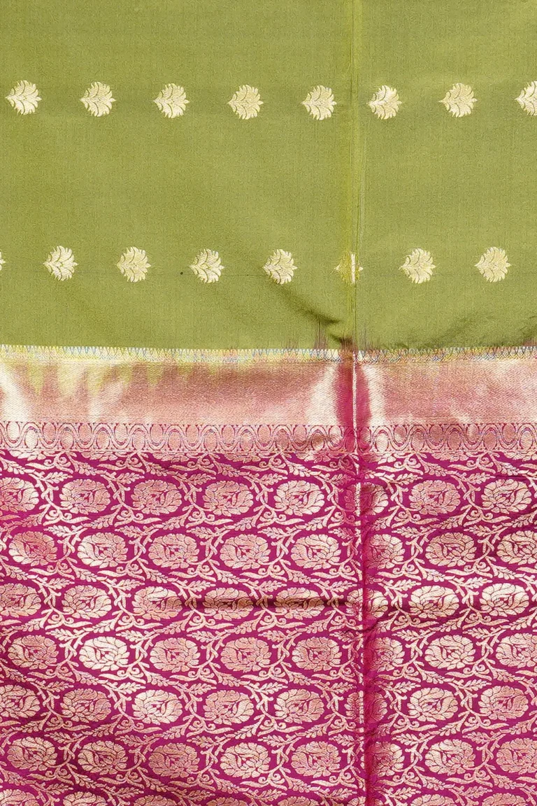 Olive Pink Semi Soft Silk