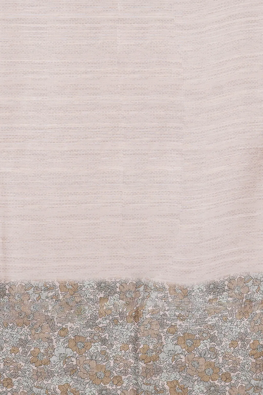 Beige Bloom Semi Tussar Silk Saree