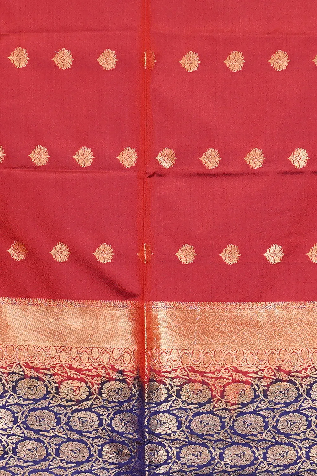 Ruby Navy Semi Soft Silk