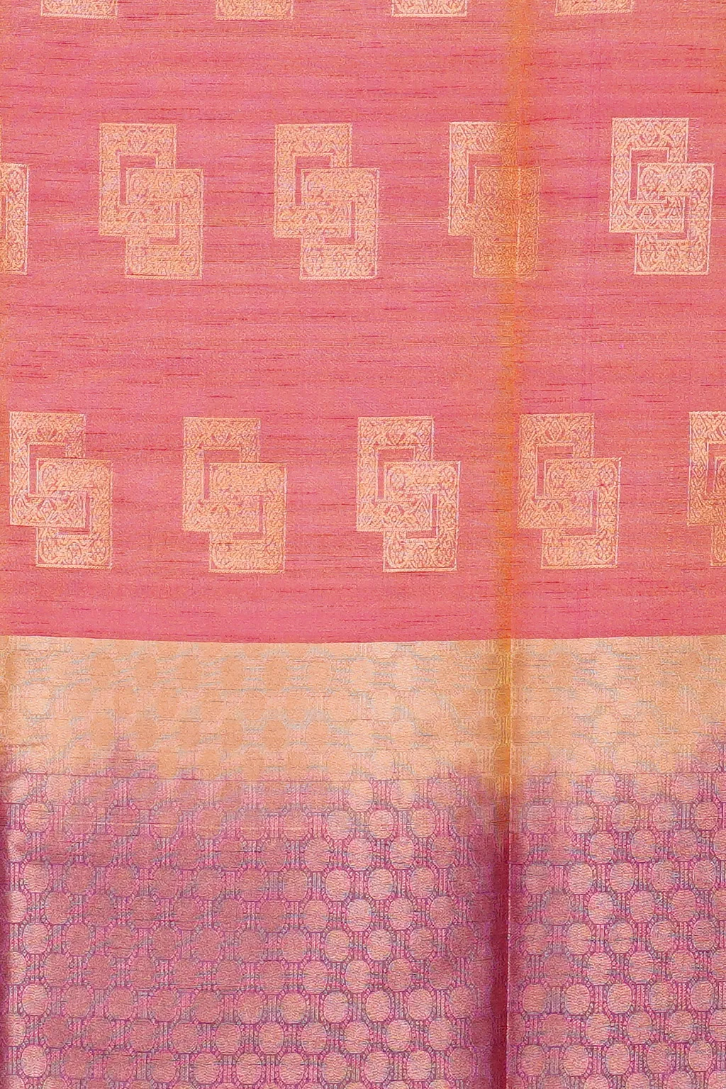Pink Geometric Soft Silk