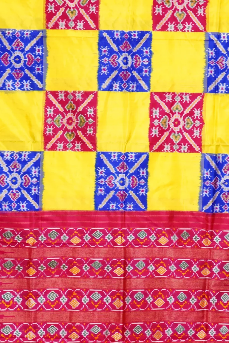 Sunshine Check Ikat Silk