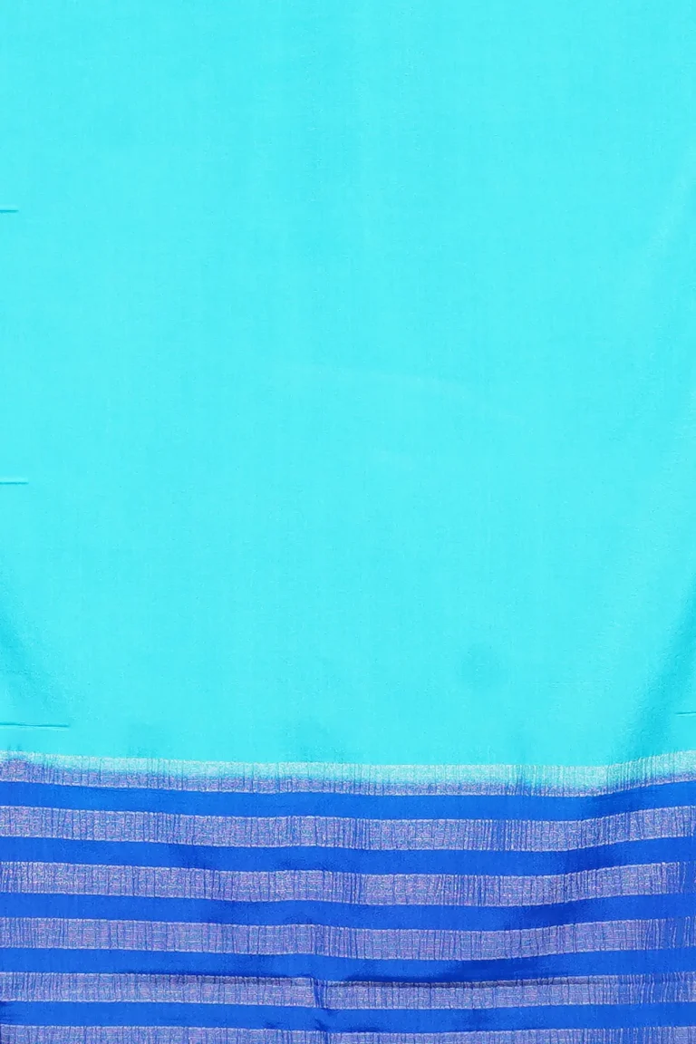 Aqua Semi Mysore Silk Saree
