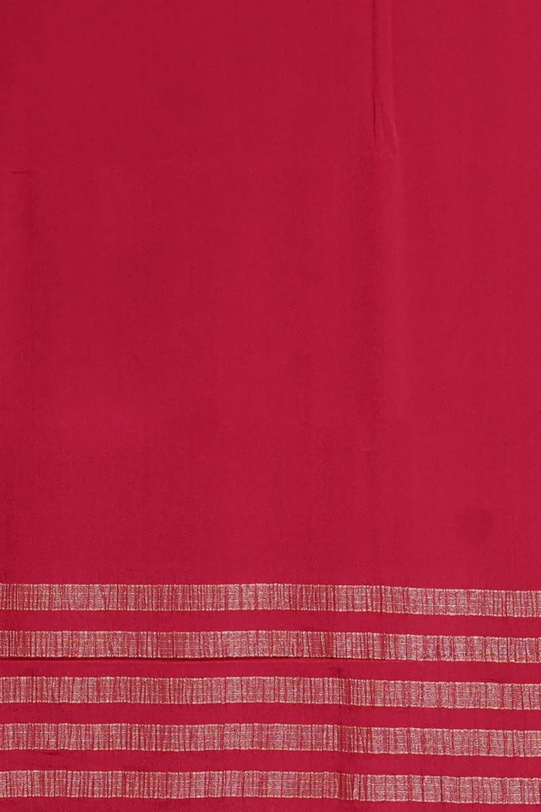 Wine Bloom Semi Mysore Silk Saree