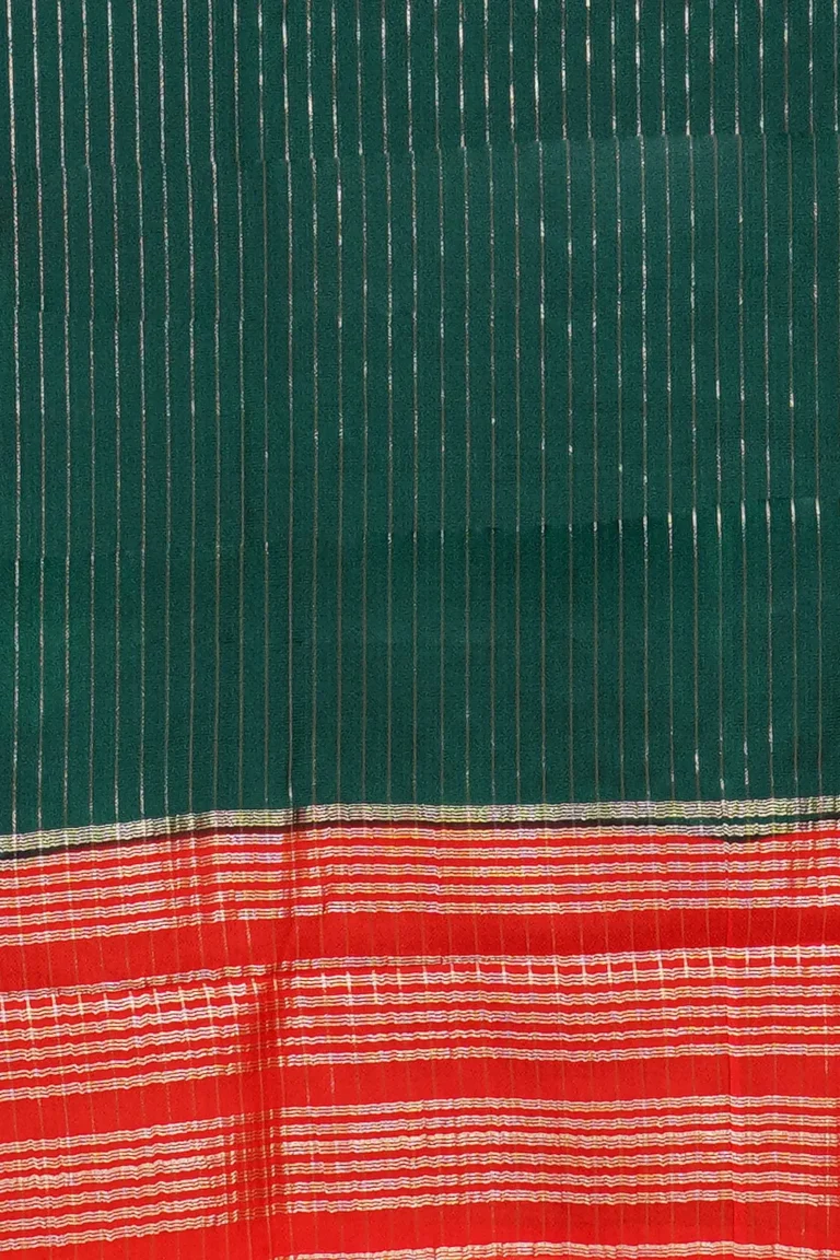 Emerald Flame Semi Mysore Silk Saree