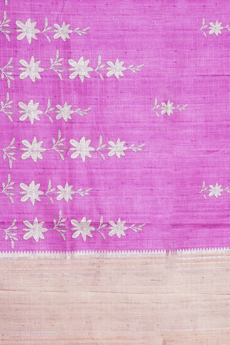 Orchid Meadow Tussar Silk